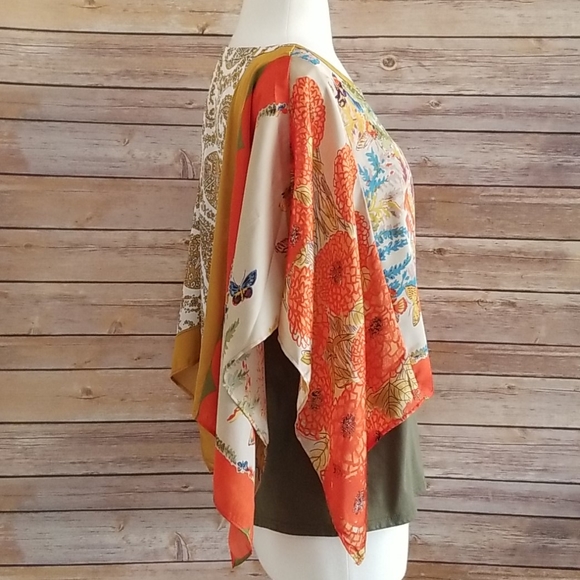 Anthropologie Butterfly Scarf Top - Picture 3 of 8